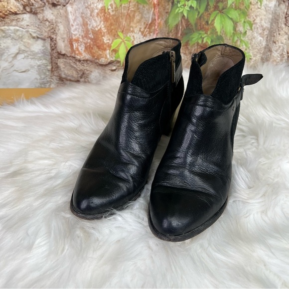 ANYI LU Black Leather Ankle Boots, 39 - Picture 4 of 11